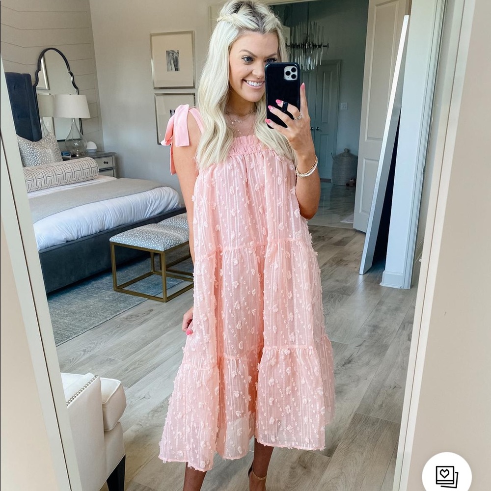 Sweet Lady Light Pink Midi Dress